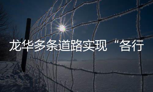 多条道路道各实现行其龙华